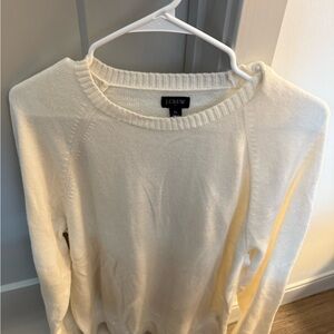 J. Crew Women's Soft Cream Crew Neck Sweater
